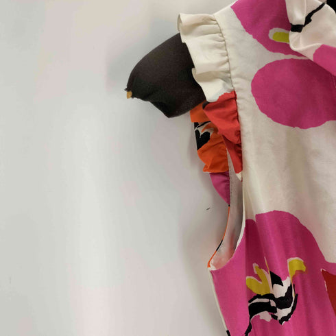 ケイトスペードニューヨーク kate spade NEW YORK 花柄 ベルテッドノースリーブフリルワンピース レディース 6