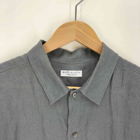 ビューティーアンドユースユナイテッドアローズ BEAUTY & YOUTH UNITED ARROWS フロートリネンキャンプカラーフォルムシャツ メンズ JPN:M