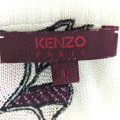 ケンゾーパリス KENZO PARIS 花刺繍ニットタンク レディース L