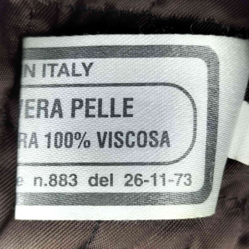 イタリア製 vera pelle 比翼 レザーコート メンズ JPN:50