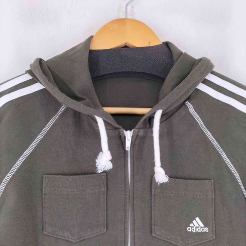 アディダス adidas 00S アームライン ジップアップ パーカー サムホール レディース JPN:L
