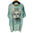 ザマウンテン the mountain 猫 総柄Tシャツ メンズ 2XL