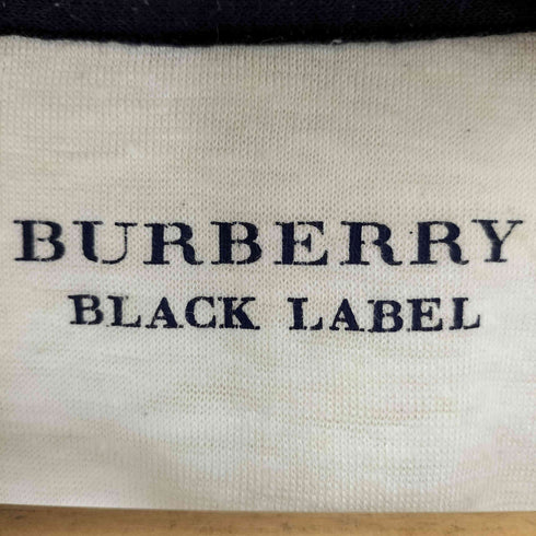 バーバリーブラックレーベル BURBERRY BLACK LABEL ホース刺繍 リネン100 Vネックカットソー メンズ 33