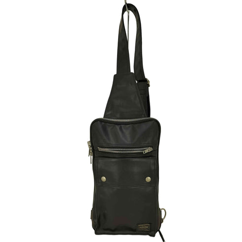 ポーター PORTER FREE STYLE SLING SHOULDER BAG レザー ショルダーバッグ メンズ
