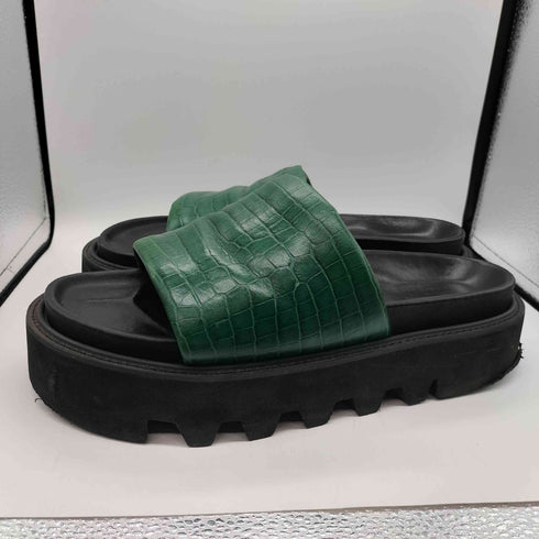 メゾンスペシャル MAISON SPECIAL × Special Shoe Factory コラボ 東京産 タンクソール シャワー サンダル クロコ 型押し メンズ JPN:26.5