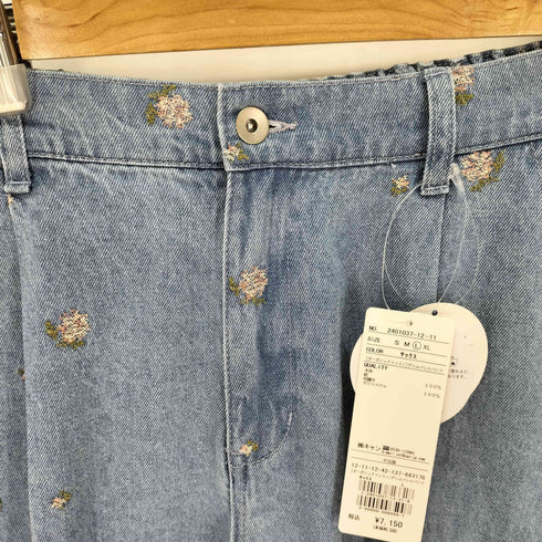 サマンサモスモス samansa Mos2 花柄 デニムバレルパンツ レディース JPN:L