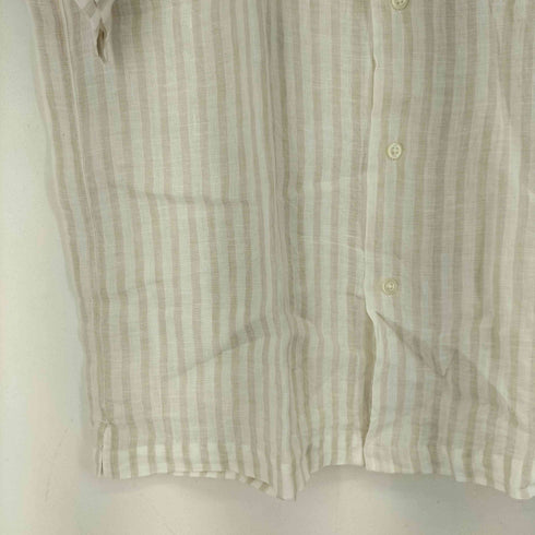 フェアファクス FAIRFAX リネン100 S/S ストライプ オープンカラーシャツ メンズ JPN:XL