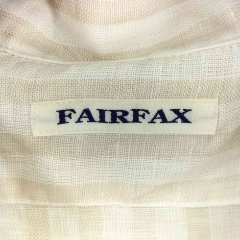 フェアファクス FAIRFAX リネン100 S/S ストライプ オープンカラーシャツ メンズ JPN:XL