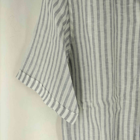 フェアファクス FAIRFAX リネン100 S/S ストライプ オープンカラーシャツ メンズ JPN:XL