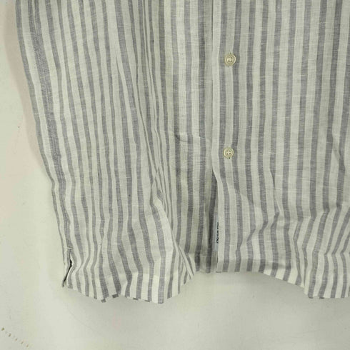 フェアファクス FAIRFAX リネン100 S/S ストライプ オープンカラーシャツ メンズ JPN:XL
