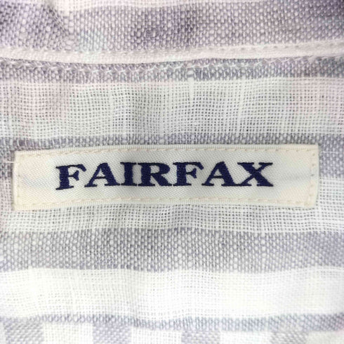 フェアファクス FAIRFAX リネン100 S/S ストライプ オープンカラーシャツ メンズ JPN:XL
