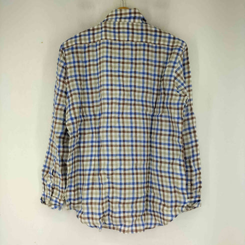 フェアファクス FAIRFAX リネン100 L/S チェックシャツ メンズ JPN:L