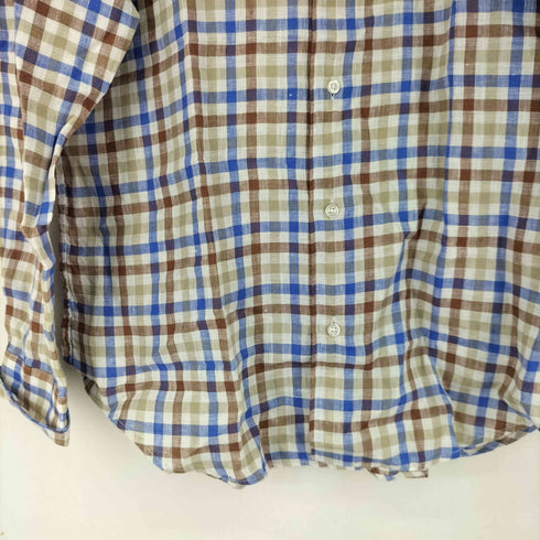 フェアファクス FAIRFAX リネン100 L/S チェックシャツ メンズ JPN:L