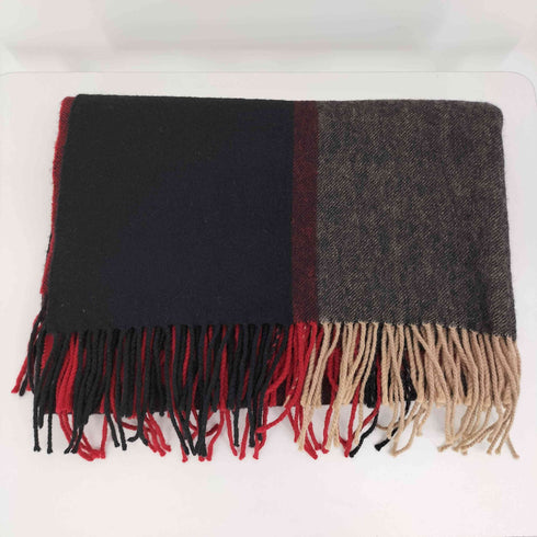 ツイードミル TWEEDMILL イギリス製 チェック ウール フリンジ マフラー レディース