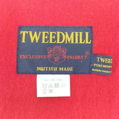 ツイードミル TWEEDMILL イギリス製 チェック ウール フリンジ マフラー レディース
