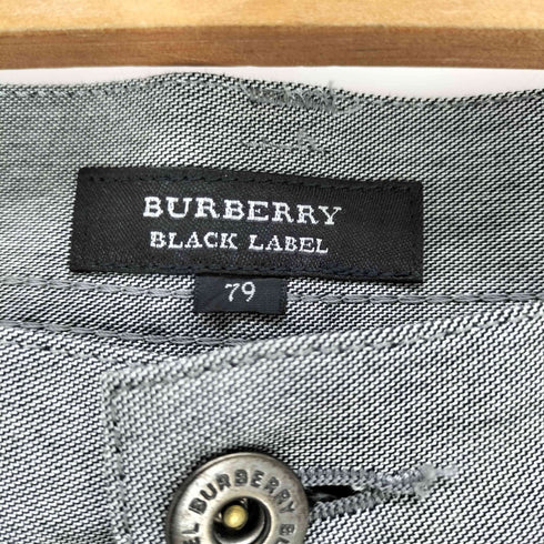 バーバリーブラックレーベル BURBERRY BLACK LABEL ホースロゴ刺繍テーパードパンツ メンズ 79