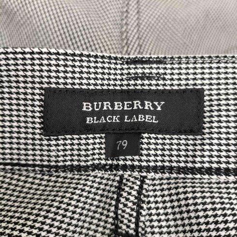 バーバリーブラックレーベル BURBERRY BLACK LABEL ホースロゴ刺繍 千鳥格子スラックス メンズ 79