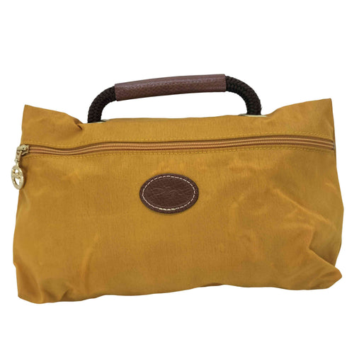 ロンシャン LONGCHAMP レザーハンドル ナイロンミニポーチ レディース
