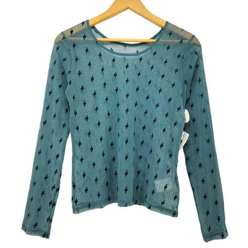 レイビームス Ray BEAMS 25SS フロッキー プリント シアー ラウンドネック トップス レディース ONE SIZE