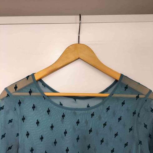 レイビームス Ray BEAMS 25SS フロッキー プリント シアー ラウンドネック トップス レディース ONE SIZE
