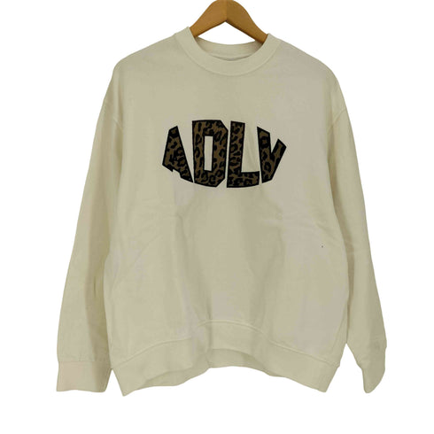 acme de la vie レオパードロゴ クルーネックスウェット レディース JPN:1