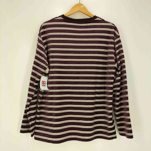 ビューティーアンドユースユナイテッドアローズ BEAUTY & YOUTH UNITED ARROWS BL C/PE VLR BOR LS ベロアボーダー ロングスリーブTシャツ レディース