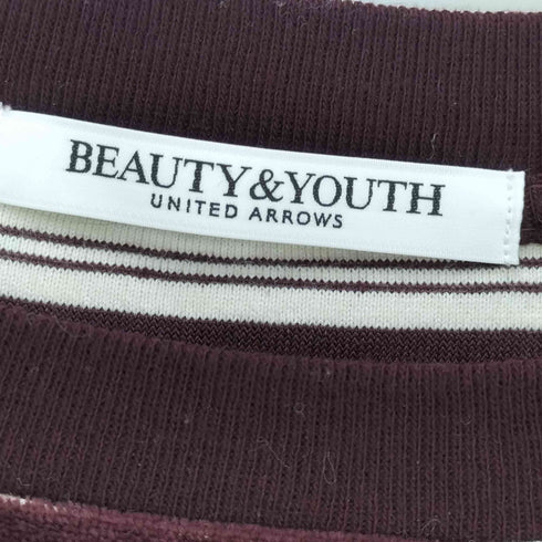 ビューティーアンドユースユナイテッドアローズ BEAUTY & YOUTH UNITED ARROWS BL C/PE VLR BOR LS ベロアボーダー ロングスリーブTシャツ レディース