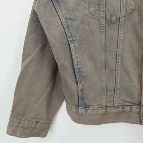 ザラ ZARA Rust Effect Denim Jean Jacket メンズ import:L