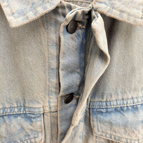 ザラ ZARA Rust Effect Denim Jean Jacket メンズ import:L