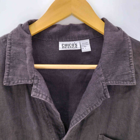 チコ CHICOS DESIGN 90S OLD 麻 リネン 100% カバーオール ジャケット メンズ JPN:2