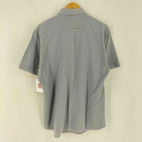 ラコステ LACOSTE SLIM FIT ギンガムチェック 半袖 ボタンダウンシャツ メンズ import:L