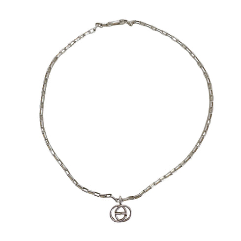 グッチ GUCCI Ag925 刻印 インターロッキング G チェーンネックレス メンズ