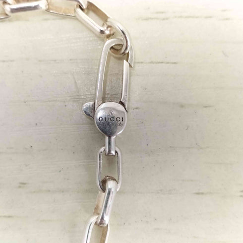 グッチ GUCCI Ag925 刻印 インターロッキング G チェーンネックレス メンズ