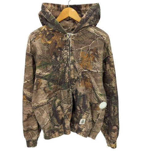 ザブラックアイパッチ THE BLACK EYE PATCH STENCIL LOGO REALTREE THERMAL ZIP HOODIE リアルツリーカモ ジップフーディー メンズ JPN:L