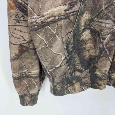 ザブラックアイパッチ THE BLACK EYE PATCH STENCIL LOGO REALTREE THERMAL ZIP HOODIE リアルツリーカモ ジップフーディー メンズ JPN:L