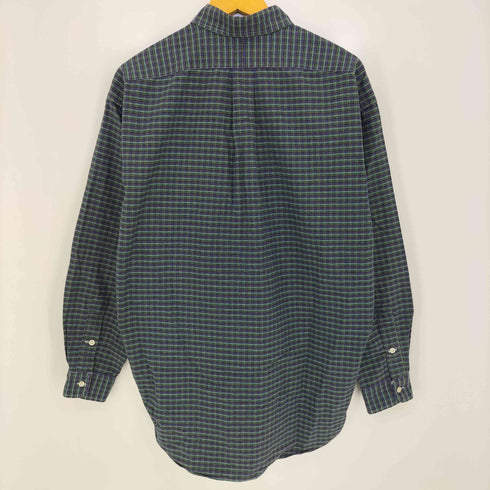 ラルフローレン RALPH LAUREN 90-00s BIG SHIRT ポニー刺繍 フロントポケット チェック ボタンダウンシャツ メンズ import:M