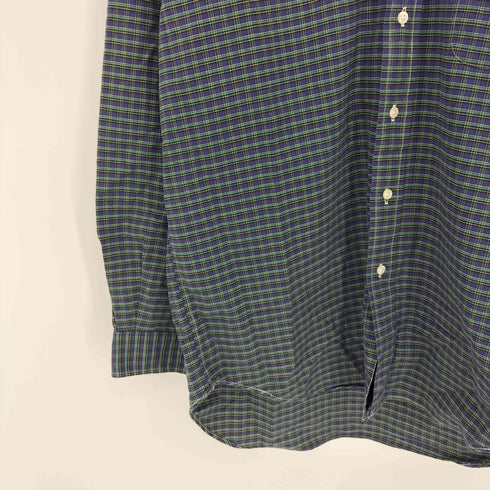 ラルフローレン RALPH LAUREN 90-00s BIG SHIRT ポニー刺繍 フロントポケット チェック ボタンダウンシャツ メンズ import:M
