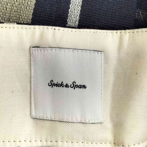 スピックアンドスパン Spick and Span コットン リネン チェック 台形スカート レディース FREE