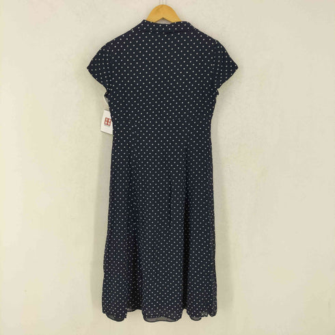 タルボット TALBOTS ドット レーヨン シェルボタン 半袖 シャツワンピース レディース