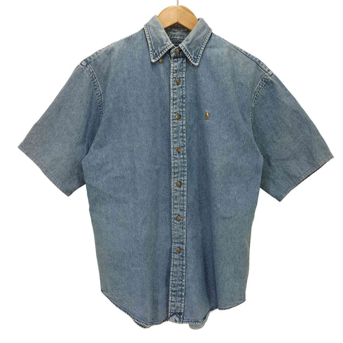 ラルフローレン RALPH LAUREN ポニー刺繍 ボタンダウン デニム S/S シャツ メンズ 6