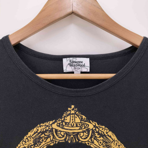 ヴィヴィアンウエストウッドマン Vivienne Westwood MAN BUNNY IN FRAME オーブ 刺繍 S/S クルーネック Tシャツ メンズ DE:48