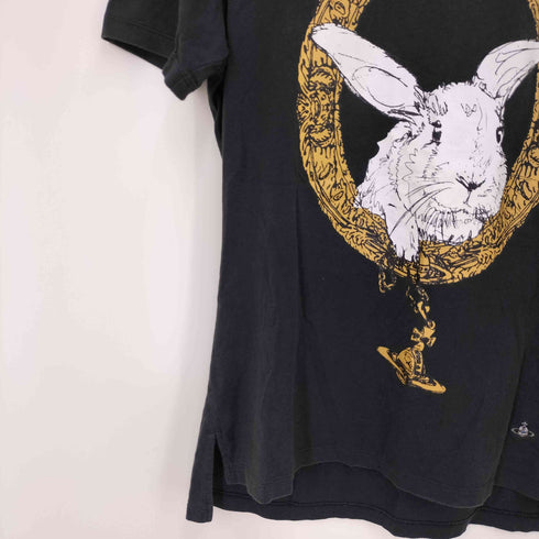 ヴィヴィアンウエストウッドマン Vivienne Westwood MAN BUNNY IN FRAME オーブ 刺繍 S/S クルーネック Tシャツ メンズ DE:48
