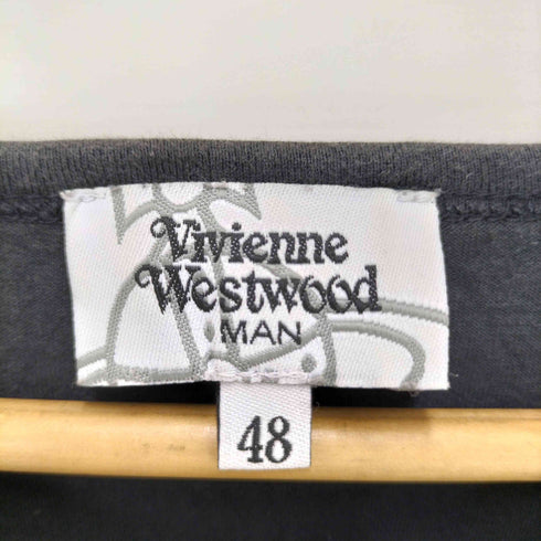 ヴィヴィアンウエストウッドマン Vivienne Westwood MAN BUNNY IN FRAME オーブ 刺繍 S/S クルーネック Tシャツ メンズ DE:48