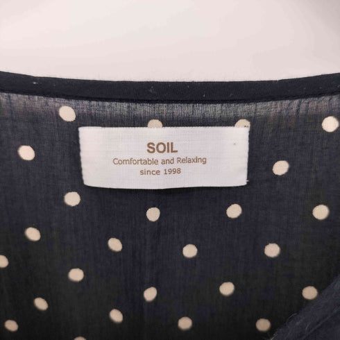 SOIL インド綿 ドットプリント ノースリーブ ワンピース レディース JPN:1