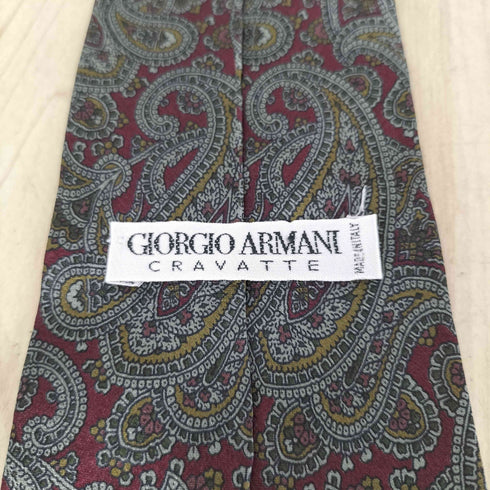 ジョルジオアルマーニ Giorgio Armani ペイズリー柄シルクネクタイ メンズ