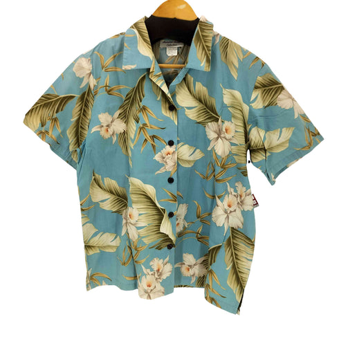 hawaiian reserve collection ハワイ製 コットンアロハシャツ レディース M