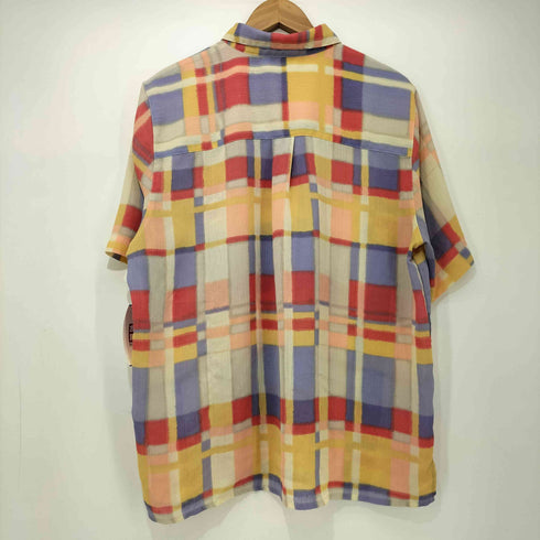 アルフレッドダナー ALFRED DUNNER 90s 水彩タッチ チェック S/S シャツ レディース 14