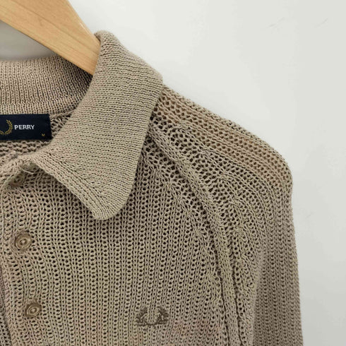 フレッドペリー FRED PERRY KNIT POLO SHIRT ニットポロシャツ 和紙 メンズ import:M