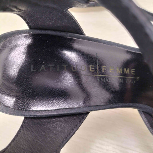 LATITUDE FEMME イタリア製 レザーストラップサンダル レディース 36