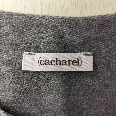 キャシャレル cacharel パール プリント カットオフ ノースリーブ タンクトップ レディース